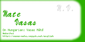 mate vasas business card